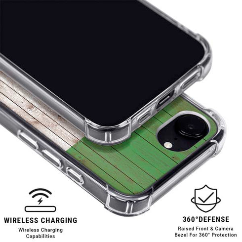 Italian Flag Dark Wood iPhone 16e Clear Case
